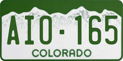 CO license plate AIO165