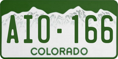 CO license plate AIO166