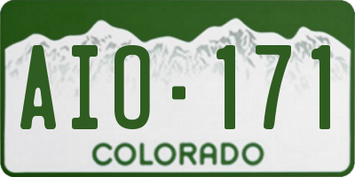 CO license plate AIO171