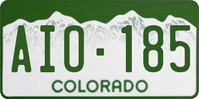 CO license plate AIO185