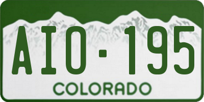 CO license plate AIO195