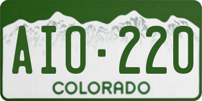 CO license plate AIO220