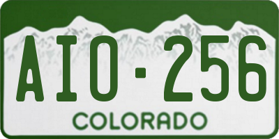 CO license plate AIO256