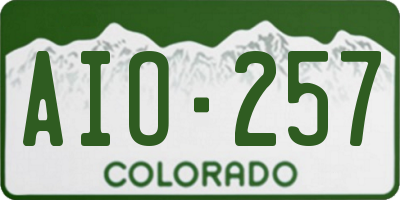 CO license plate AIO257