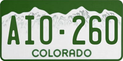 CO license plate AIO260