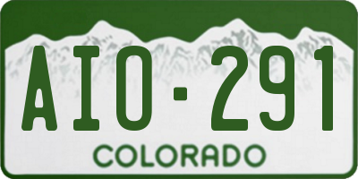 CO license plate AIO291