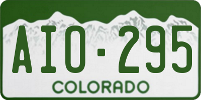CO license plate AIO295