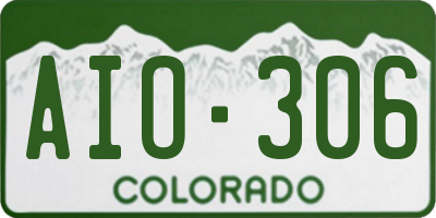 CO license plate AIO306