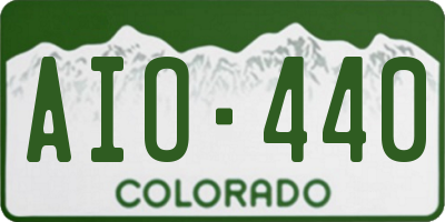 CO license plate AIO440