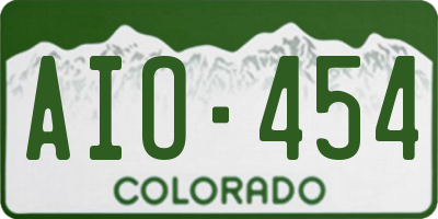 CO license plate AIO454