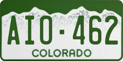 CO license plate AIO462