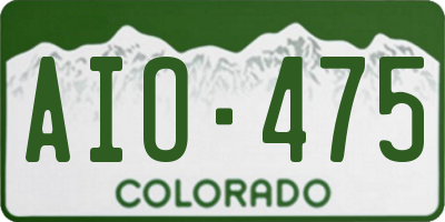 CO license plate AIO475