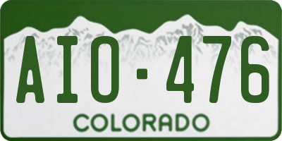 CO license plate AIO476