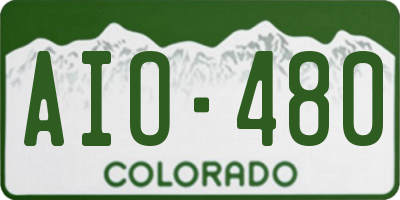CO license plate AIO480