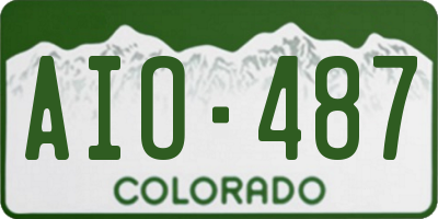 CO license plate AIO487