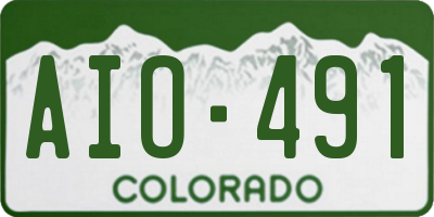 CO license plate AIO491
