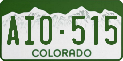 CO license plate AIO515