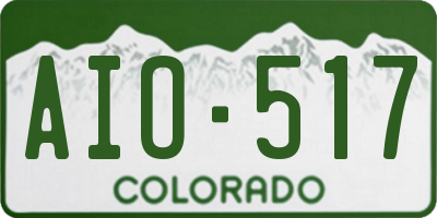 CO license plate AIO517