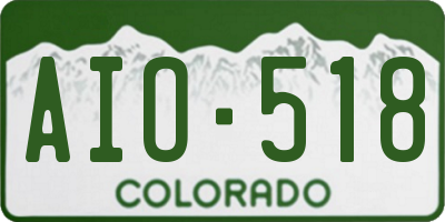 CO license plate AIO518