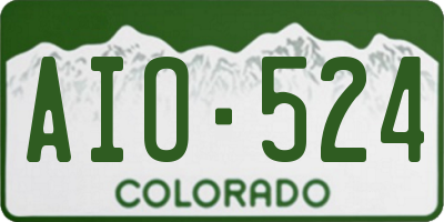CO license plate AIO524
