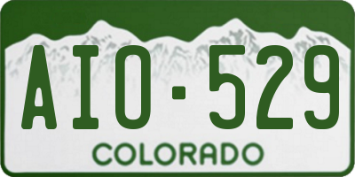 CO license plate AIO529