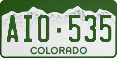 CO license plate AIO535