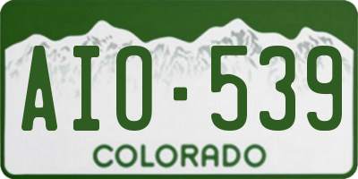 CO license plate AIO539
