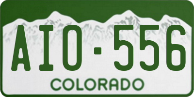CO license plate AIO556