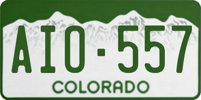 CO license plate AIO557