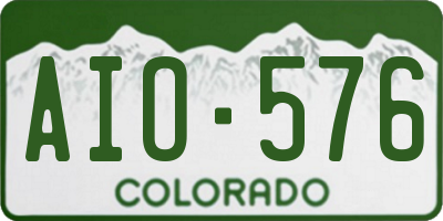 CO license plate AIO576