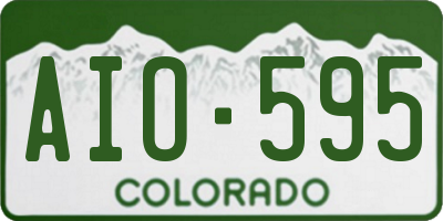 CO license plate AIO595