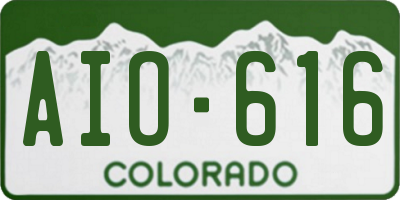 CO license plate AIO616