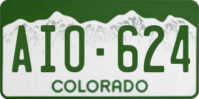 CO license plate AIO624