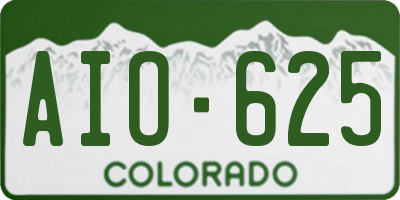 CO license plate AIO625