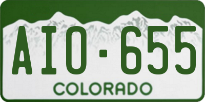 CO license plate AIO655