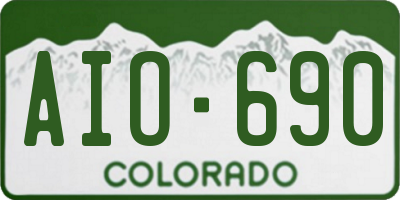CO license plate AIO690