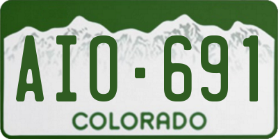 CO license plate AIO691