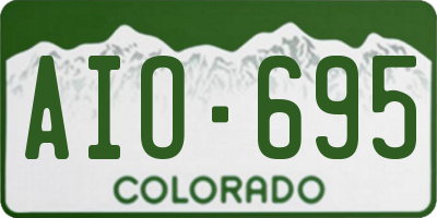 CO license plate AIO695
