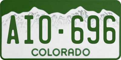 CO license plate AIO696