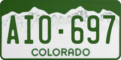 CO license plate AIO697