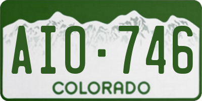 CO license plate AIO746