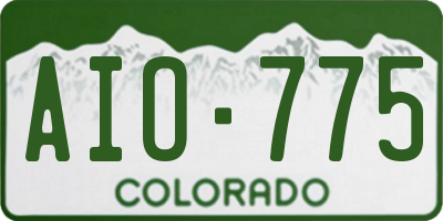 CO license plate AIO775