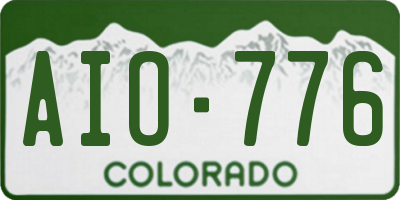 CO license plate AIO776