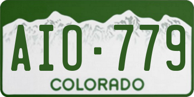 CO license plate AIO779
