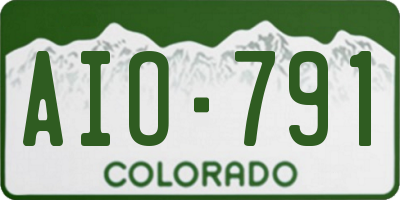 CO license plate AIO791
