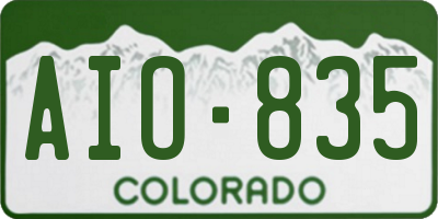 CO license plate AIO835
