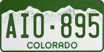 CO license plate AIO895