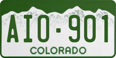 CO license plate AIO901