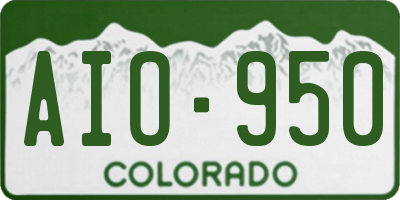 CO license plate AIO950