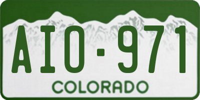 CO license plate AIO971